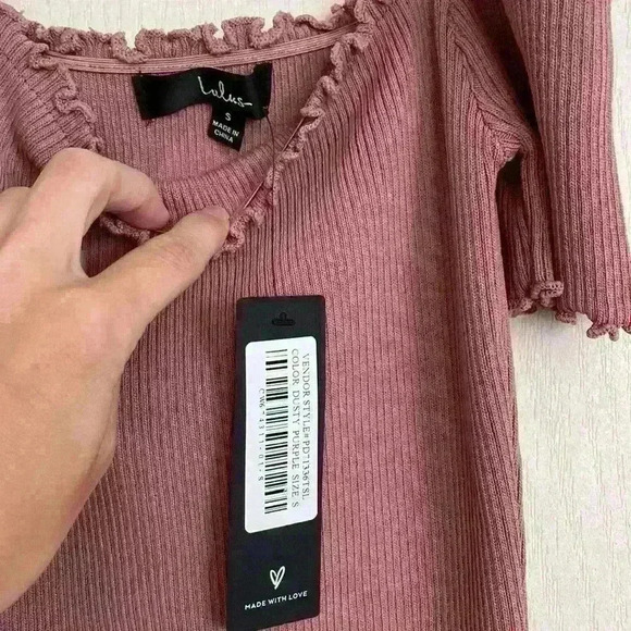 Lulus Growing Bolder Dusty Plum Ribbed Off-the-Shoulder Bodycon Dress - Picture 5 of 5